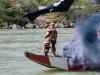 Historische Piratenschlacht in Oberndorf an und auf der Salzach am 13.08.2023; Wird alle 5 Jahre veranstaltet vom SchifferschÃ¼tzen Corps Oberndorf  
Foto und Copyright: Moser Albert, Fotograf, 5201 Seekirchen, Weinbergstiege 1, Tel.: 0043-676-7550526 mailto:albert.moser@sbg.at  www.moser.zenfolio.com