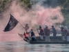 Historische Piratenschlacht in Oberndorf an und auf der Salzach am 13.08.2023; Wird alle 5 Jahre veranstaltet vom SchifferschÃ¼tzen Corps Oberndorf  
Foto und Copyright: Moser Albert, Fotograf, 5201 Seekirchen, Weinbergstiege 1, Tel.: 0043-676-7550526 mailto:albert.moser@sbg.at  www.moser.zenfolio.com