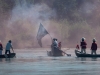 Historische Piratenschlacht in Oberndorf an und auf der Salzach am 13.08.2023; Wird alle 5 Jahre veranstaltet vom SchifferschÃ¼tzen Corps Oberndorf  
Foto und Copyright: Moser Albert, Fotograf, 5201 Seekirchen, Weinbergstiege 1, Tel.: 0043-676-7550526 mailto:albert.moser@sbg.at  www.moser.zenfolio.com
