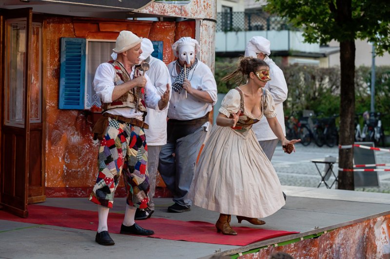 AuffÃ¼hrung des Salzburger StraÃentheaters in Seekirchen am 29.07.2021.  