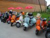 19. Rollerweihe und Vespatreffen des Flachgauer Vespa-Club auf dem Geländer der Trumer Brauerei in Obertrum.